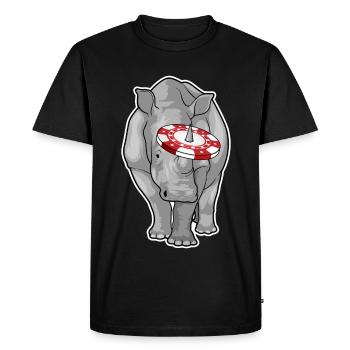 Jetons de poker Rhino Poker - T-shirt Premium bio Homme - noir - Devant - Nico (187cm)