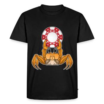 Jetons de poker Crab Poker - T-shirt Premium bio Homme - noir - Devant - Nico (187cm)