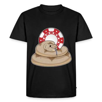 Jetons de poker Snake Poker - T-shirt Premium bio Homme - noir - Devant - Nico (187cm)