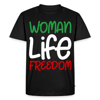 Liberté de vie de femme Iran Droits des femmes - T-shirt Premium bio Homme - noir - Devant - Nico (187cm)