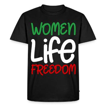 Femmes Vie Liberté Iran Femmes Femmes Droits des femmes - T-shirt Premium bio Homme - noir - Devant - Nico (187cm)