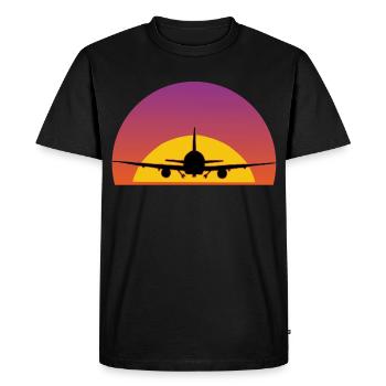 Air travel - Men's Premium Organic T-Shirt - black - Front - Nico (187cm)