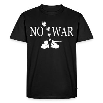 No war - Men's Premium Organic T-Shirt - black - Front - Nico (187cm)