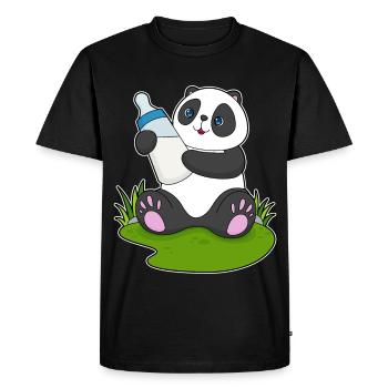 Lait pour biberon Panda - T-shirt Premium bio Homme - noir - Devant - Nico (187cm)