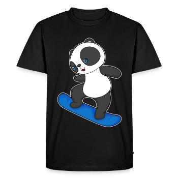 Panda Snowboarder Snowboard - T-shirt Premium bio Homme - noir - Devant - Nico (187cm)
