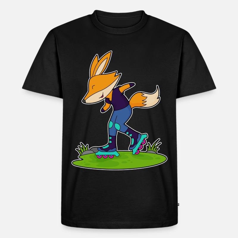 Fuchs Inline skating Inline skates - Männer Premium Bio T-Shirt - Schwarz