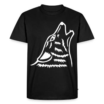 The howl of the white wolf - Men's Premium Organic T-Shirt - black - Front - Nico (187cm)