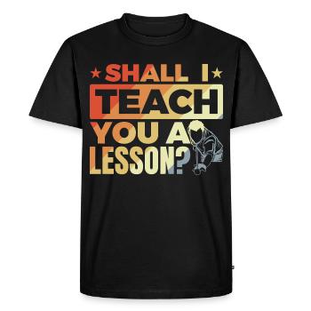 Billiard player joke - Men's Premium Organic T-Shirt - black - Front - Nico (187cm)