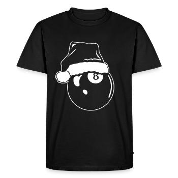 Bal de billard de Noël - T-shirt Premium bio Homme - noir - Devant - Nico (187cm)