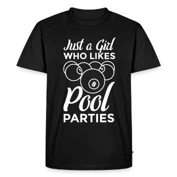 Seulement une fille qui aime les fêtes à la piscine - T-shirt Premium bio Homme - noir - Devant - Nico (187cm)