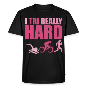 Triathlon Competition - Men's Premium Organic T-Shirt - black - Front - Nico (187cm)