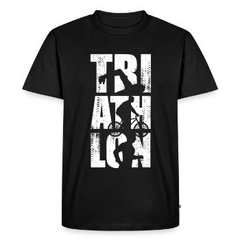 Triathlon - T-shirt Premium bio Homme - noir - Devant - Nico (187cm)