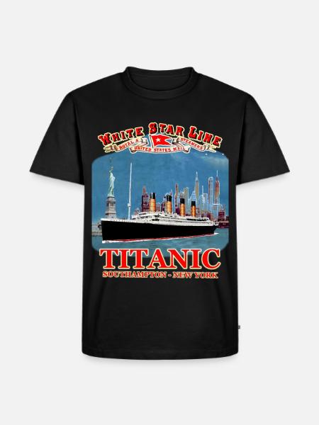 TITANIC skapelse Louis RUNEMBERG © Adagp - Ekologisk premium-T-shirt herr - svart