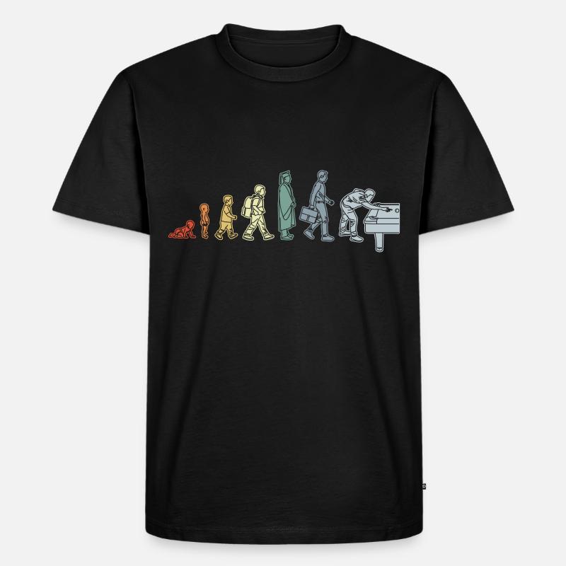 Pool Evolution - Männer Premium Bio T-Shirt - Schwarz