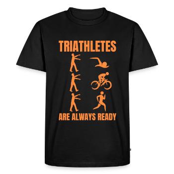 Triathlon amusant - T-shirt Premium bio Homme - noir - Devant - Nico (187cm)