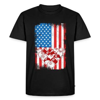 4 July Billiards - Men's Premium Organic T-Shirt - black - Front - Nico (187cm)