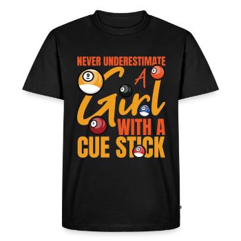 Femme billard - T-shirt Premium bio Homme - noir - Devant - Nico (187cm)