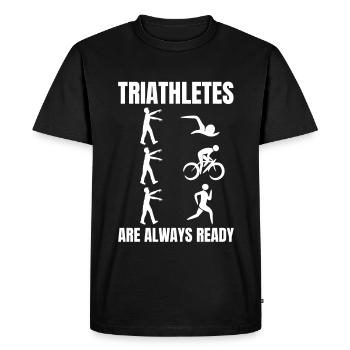 Triathlete Joke - Men's Premium Organic T-Shirt - black - Front - Nico (187cm)