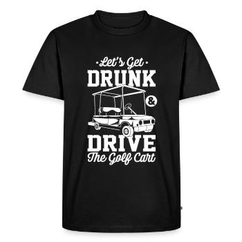 Golf et bière - T-shirt Premium bio Homme - noir - Devant - Nico (187cm)