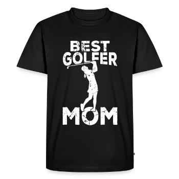 Maman de golf - T-shirt Premium bio Homme - noir - Devant - Nico (187cm)