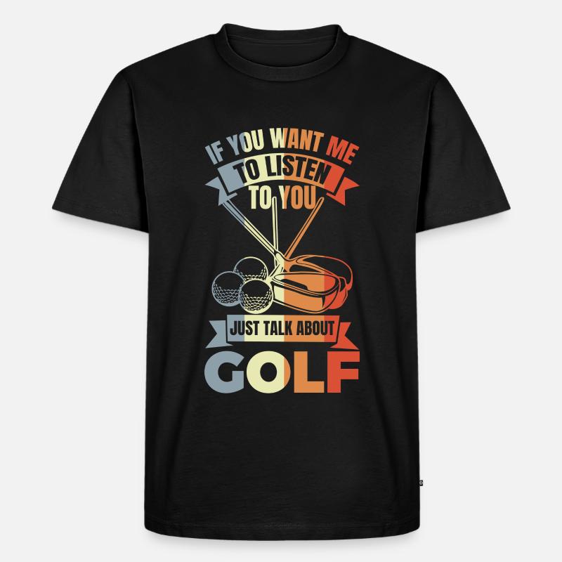 Bester Golfer Witz - Männer Premium Bio T-Shirt - Schwarz