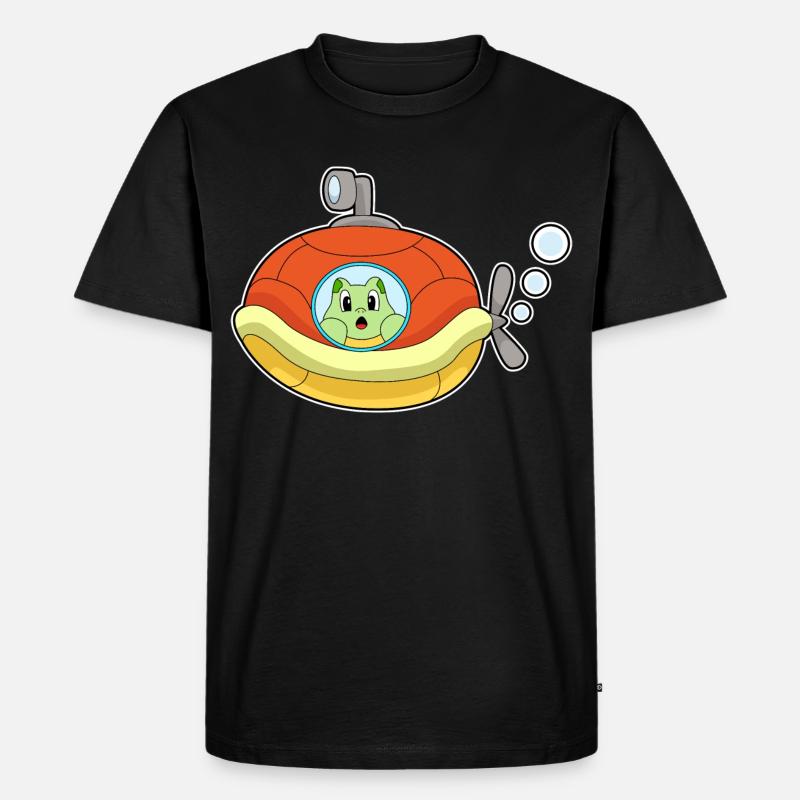 Schildkröte U-Boot - Männer Premium Bio T-Shirt - Schwarz