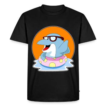Dolphin Sunglasses - Men's Premium Organic T-Shirt - black - Front - Nico (187cm)