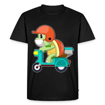 Scooter tortue - T-shirt Premium bio Homme - noir - Devant - Nico (187cm)