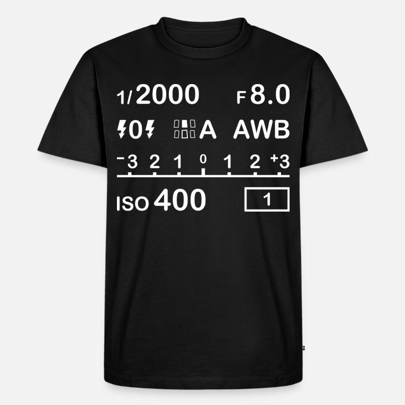 Digitalkamera Einstellungen - Männer Premium Bio T-Shirt - Schwarz
