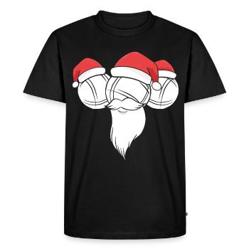 Boule Santa Petanque Outfit for Bouler for boules - Men's Premium Organic T-Shirt - black - Front - Nico (187cm)