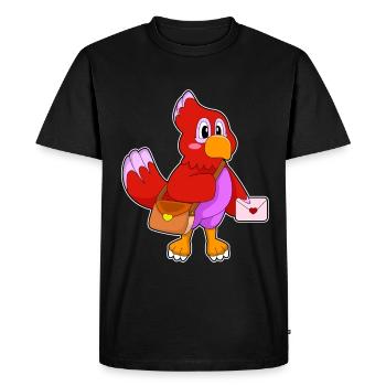 Parrot Letter - Men's Premium Organic T-Shirt - black - Front - Nico (187cm)