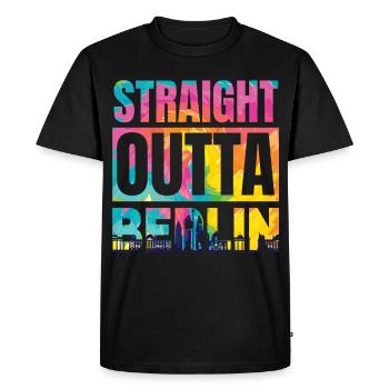 Directement de Berlin - T-shirt Premium bio Homme - noir - Devant - Nico (187cm)