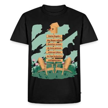 My garden rules - Men's Premium Organic T-Shirt - black - Front - Nico (187cm)