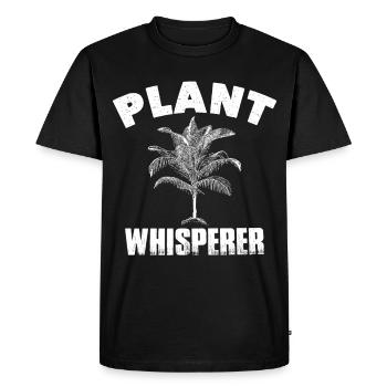 Plant Whisperer Tree Hobby Gardening Gardener - Men's Premium Organic T-Shirt - black - Front - Nico (187cm)