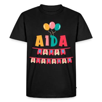 Aida t-shirt happy birthday happy birthday - Men's Premium Organic T-Shirt - black - Front - Nico (187cm)