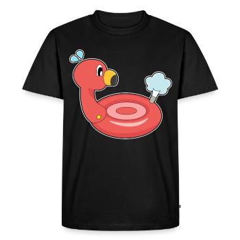 Matelas pneumatique Flamingo - T-shirt Premium bio Homme - noir - Devant - Nico (187cm)