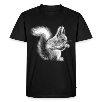 Squirrel - Men's Premium Organic T-Shirt - black - Front - Nico (187cm)