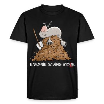 Lazy Mole I Foul Throw Pun I Chill - Men's Premium Organic T-Shirt - black - Front - Nico (187cm)