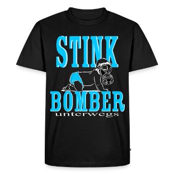 Stink Bomber On The Road Bébé Garçon Garçon Couche Bleu - T-shirt Premium bio Homme - noir - Devant - Nico (187cm)