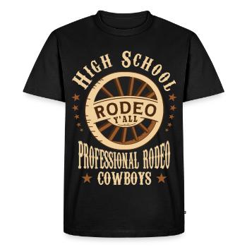 Rodéo au lycée - T-shirt Premium bio Homme - noir - Devant - Nico (187cm)