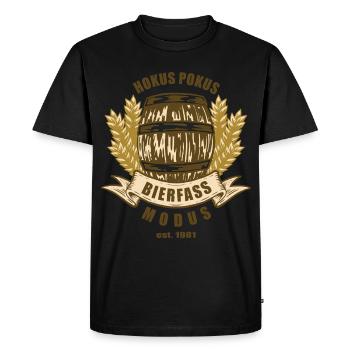 Beer keg mode - Men's Premium Organic T-Shirt - black - Front - Nico (187cm)
