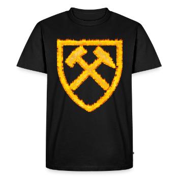 Hammer and Mallet Mining Coal Dortmund - Men's Premium Organic T-Shirt - black - Front - Nico (187cm)