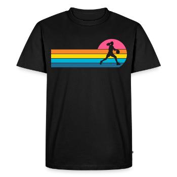 Basketball féminin Basketball féminin - T-shirt Premium bio Homme - noir - Devant - Nico (187cm)