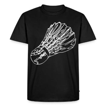 Croquis de badminton - T-shirt Premium bio Homme - noir - Devant - Nico (187cm)