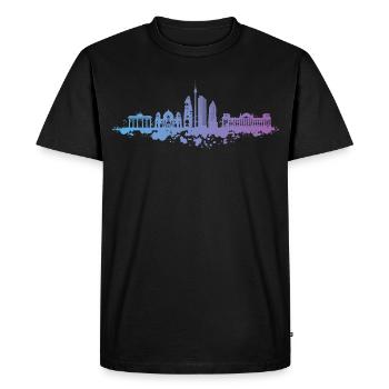 Capitale de la Porte de Brandebourg de Berlin - T-shirt Premium bio Homme - noir - Devant - Nico (187cm)