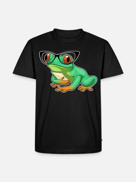 Frog Secretary Glasses Office - Men's Premium Organic T-Shirt - black