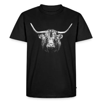 Taureau - T-shirt Premium bio Homme - noir - Devant - Nico (187cm)