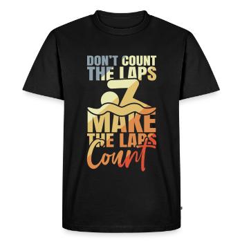 Sort de natation motivant - T-shirt Premium bio Homme - noir - Devant - Nico (187cm)