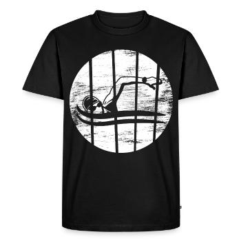 Dessin flottant - T-shirt Premium bio Homme - noir - Devant - Nico (187cm)