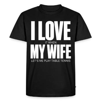 Ping-pong - T-shirt Premium bio Homme - noir - Devant - Nico (187cm)
